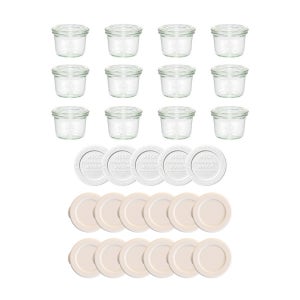 WECK 몰드 80ml WE080 1박스 12개 / 실리콘뚜껑12개+독일PE5개 포함