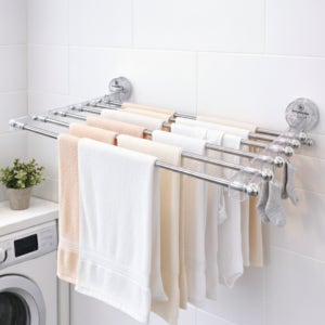 허니앤코 튼튼한 미니 빨래건조대 원룸 접이식 창문 무타공 흡착식