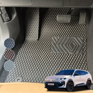 르노 필랑트 TPE 카매트 자동차 3D 고무 입체 바닥 그레이, 운전석+조수석+뒷자석