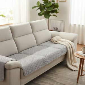 홈집합 코튼 퀼트 핵사곤 소파패드 거실패드 그레이, 3인용