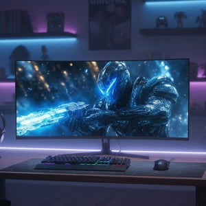 큐빅스 게이밍 86cm(34인치) 커브드 모니터 WQHD 100Hz 광시야각 내장스피커
