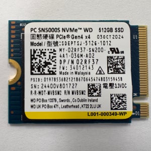 (미사용탈거제품) WD SN5000S NVMe SSD 512GB M.2 2230