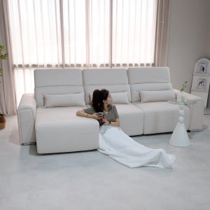 모션소파 리클라이너 4인용 무빙 슬라이드 패브릭 쇼파 마벨