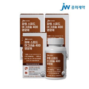 [12개월] JW중외제약 파워 스피드 고함량 마그네슘 400 테아닌 1300mg 120정, 3개