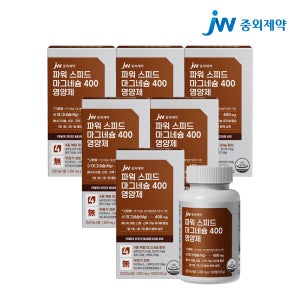 JW중외제약 파워 스피드 고함량 마그네슘 400 테아닌 1300mg 120정, 6개