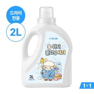 청춘생활 워터클리닝 세탁 세제 홈드라이 세탁세제 드라이클리닝 드럼 겸용 2L, 2개