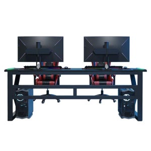 2인용 컴퓨터책상 일반책상 커플 2000 피시방 데스크탑 게이밍 2200 서재 테이블 200x60x74(빛과 의자 없음)