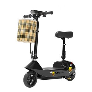 소형 킥보드 접이식킥보드 스쿠 성인 좌석 이륜 전동키보드 블랙 10A 납산 배터리 브러시