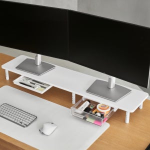 코즈랩 듀얼모니터 받침대 선반 높이조절 3단