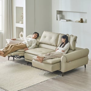 컴프홈 브루노 슬라이딩 무빙 모션 소파 4인용쇼파 리클라이너 오킨모터 10년보증 이태리가죽