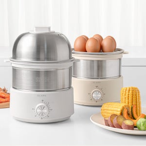 CLAPA 2단 올스텐 계란찜기/멀티쿠커 전기그릴 전기쿠커 찜통 전기찜기 계란삶는기계 호빵 고구마 만두찜기