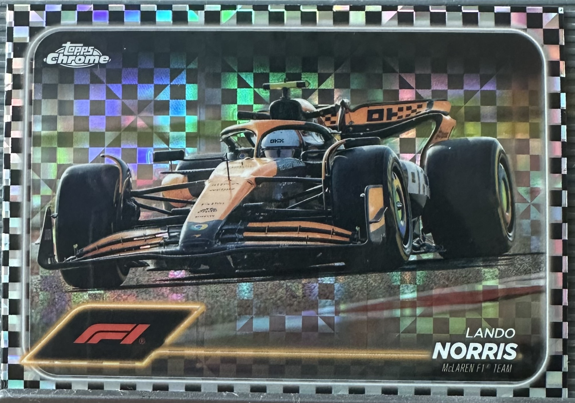 2024 F1 랜도 노리스 체커 카드 TOPPS CHROME 카드 탑스 크롬