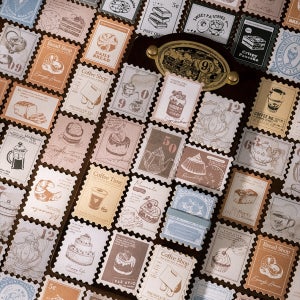 커피 우표 상점 빈티지 다꾸 조각 스티커 3C2