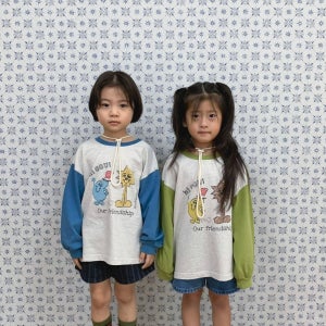 고유 아프로티 [올리브 블루] 앞뒤로 착용가능