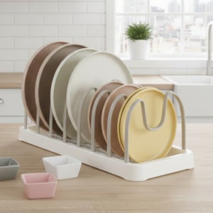 허니앤코 주방 접시정리대 후라이팬 그릇 정리대 접시 거치대 건조대