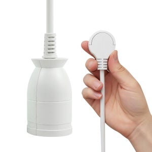 제로갭 슬림 납작 고용량 1구 전기 연장선 멀티탭 4m, 클린화이트, 1개