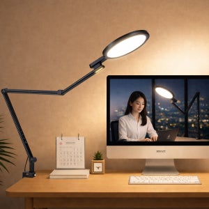 리와트 시력보호 LED 책상 스탠드 조명 광폭헤드 클램프 공부등 독서등 무드등 LC-99