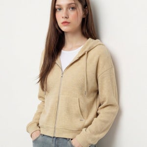 행텐 여성 니트라이크 후드집업_베이지