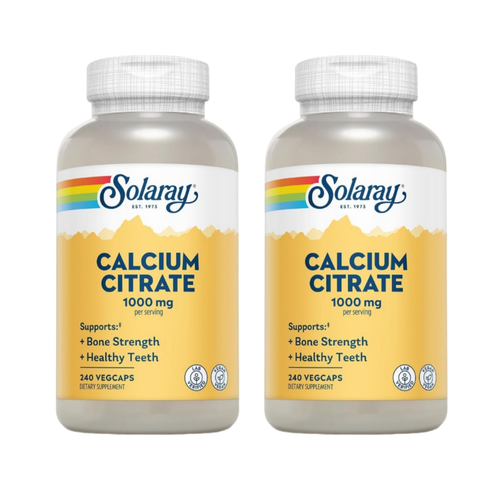 솔라레이 구연산 <b>칼슘 시트레이트 1000MG</b> 240캡슐, 2개