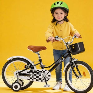 2026 스마트 브리튼 어린이 자전거 보조바퀴 40.6cm(16인치), 블랙