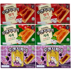 해태 후렌치파이 3종 12개 (딸기/사과/블랙커런트맛) 대용량 박스과자
