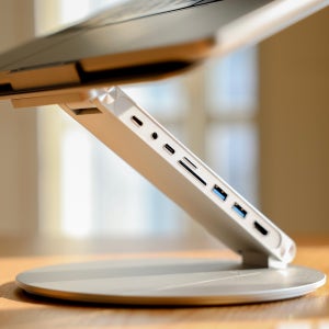 리카틸 new X5 Pro 노트북 맥북 거치대 8in1 HUB 360도 회전 스탠드 받침대