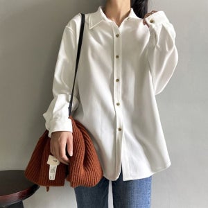 여성골덴 블라우스 골지 여성코듀로이셔츠 데일리 캐주얼셔츠 긴팔난방 가을패션