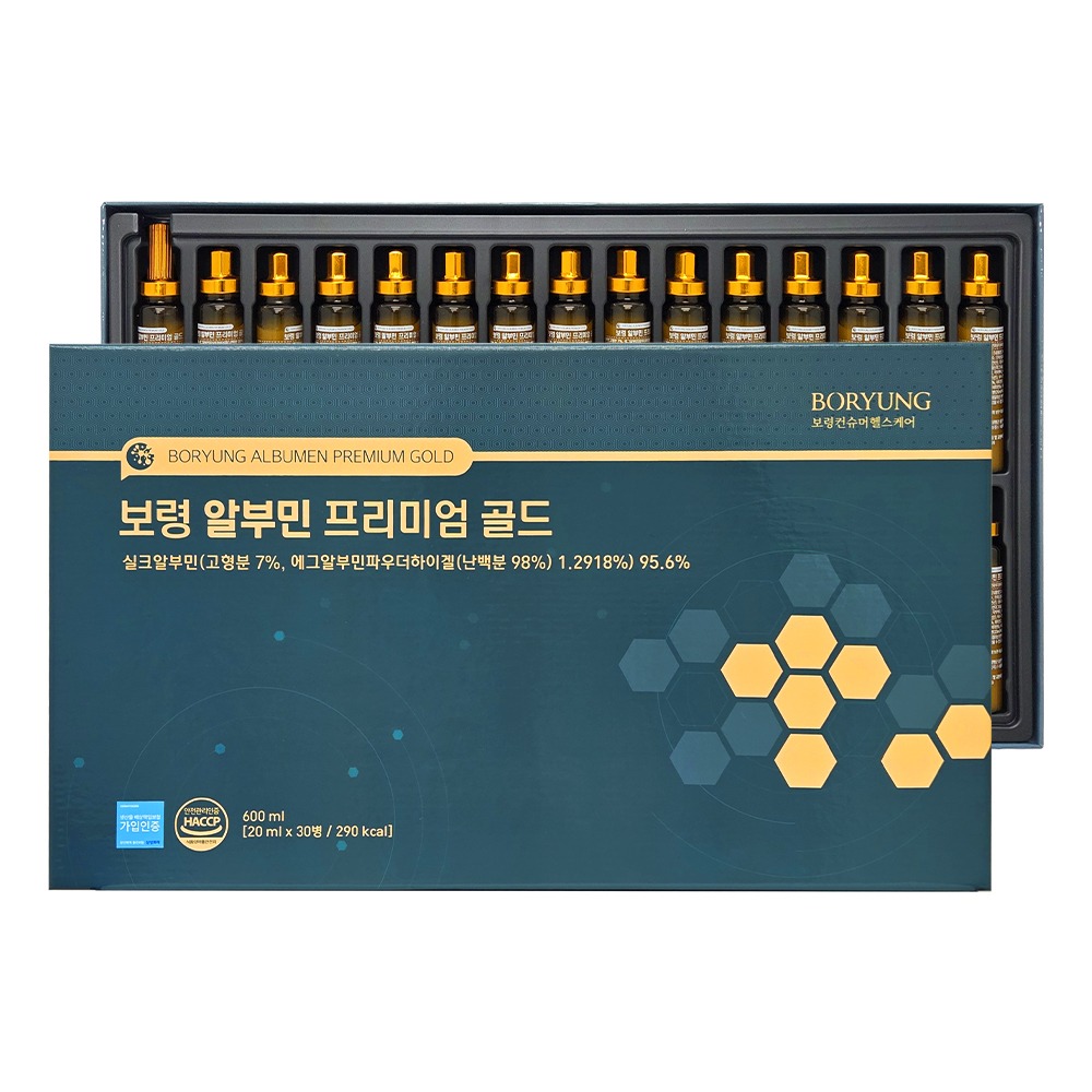 <b>보령제약</b> 알부민 프리미엄 골드 20ml 마시는 알부민 아미노산 액상 녹용 30개입, 1개