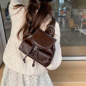 보기엘 포켓 포인트 출퇴근 여성 레더 미니 백팩가방