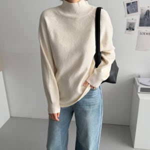 몽골캐시미어 부드러운 반목 언발니트