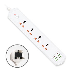 루루미 여행용 멀티탭 어댑터 영국 싱가포르 홍콩 샤오미 워홀 유학 4구, 1.8m, 1개