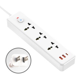 루루미 여행용 멀티탭 어댑터 일본 미국 캐나다 샤오미 워홀 유학 3구, 1.5m, 1개