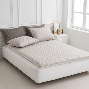 침대 토퍼 매트리스 토퍼 매트 두꺼운 거실용 돌침대용 패드 S싱글 110X185 그레이