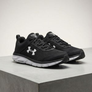 [국내매장판] 언더아머 차지드 어써트 러닝화 헬스화 트레이닝화 남녀공용 가벼운 신발 블랙화이트