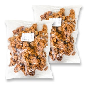 추억의 옛날 꽈배기 과자 벌크 업소용 대용량 간식 2kg, 2개