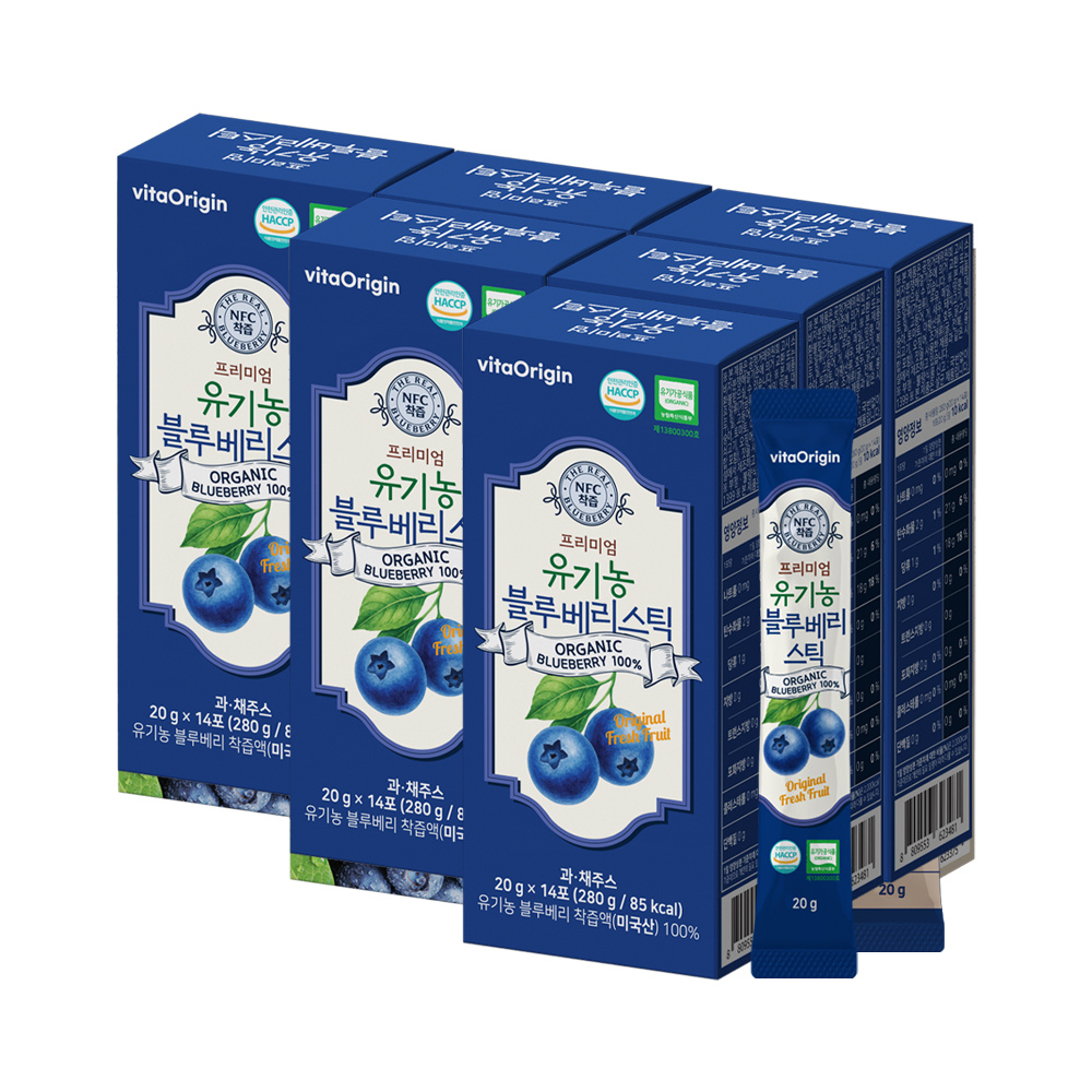 비타오리진 유기농 블루베리스틱 14포 x 6박스