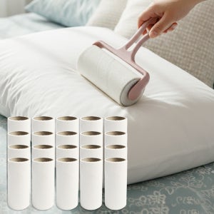 [본품+리필 20개+거치대] 다잘 돌돌이 테이프 클리너 사선컷팅 휴대용 크리너