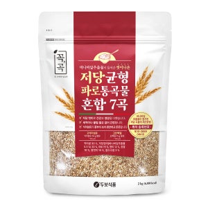 [꼭곡] 씻어나온 저당균형 파로통곡물 혼합 7곡 2kg (바나바잎추출물 함유) 당뇨