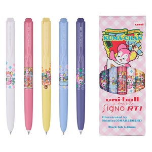 [유니] 유니볼 시그노 노크식 X 쇼와 쿠마짱 0.38mm 5본입