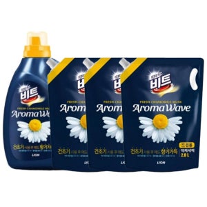 비트 액체세제 아로마웨이브 카모마일 3L용기 1개 +2L 리필 3개