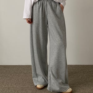 1+1 여자스웻팬츠 여자사이드핀턱 남녀공용 밴딩 통바지