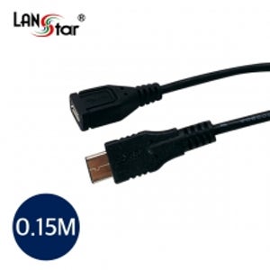 랜스타 LS-U31-CM2MBF-0.15M USB 3.1 케이블 C/M-2.0 MICRO B/F 0.15M Black