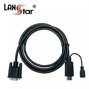 랜스타 LS-HDA2VGA-1.8M HDMI TO VGA 컨버터 케이블 1.8M 보조전원