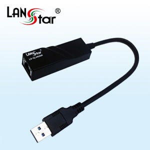 랜스타 LS-GLAN30R 휴대용 USB3.0 랜카드 기가비트 Realtek8153 블랙