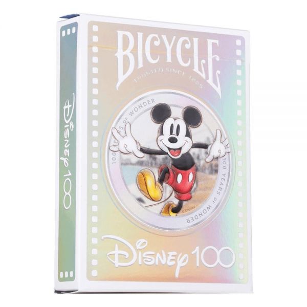 Bicycle 디즈니 한정판 100주년 기념 플레잉 카드 - 홀로그램 호일 20개 이상의 상징적인 캐릭터가 특징입니다