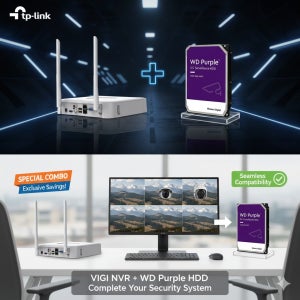 티피링크 VIGI NVR1108H-W 8채널 무선 CCTV녹화기 WD 2TB 하드포함