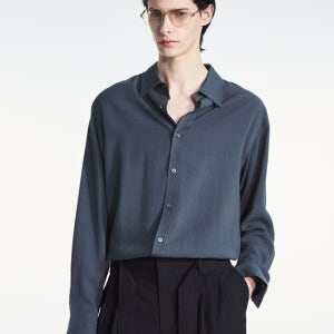 티엔지티 Comfort Linen Shirt (Dark Grey) TNSH6E104G2