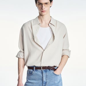 티엔지티 Comfort Linen Shirt (Beige) TNSH6E104I2