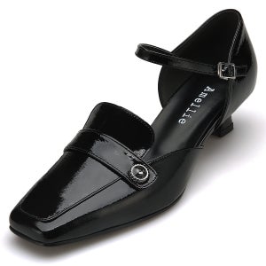 [리퍼브] 아멜리에 Maren 여성 가죽 사이드 오픈 메리제인 로우힐 AM231001