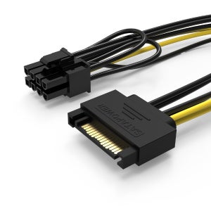 엠비에프 SATA 전원 VGA(6P+2P) 변환 케이블 20CM